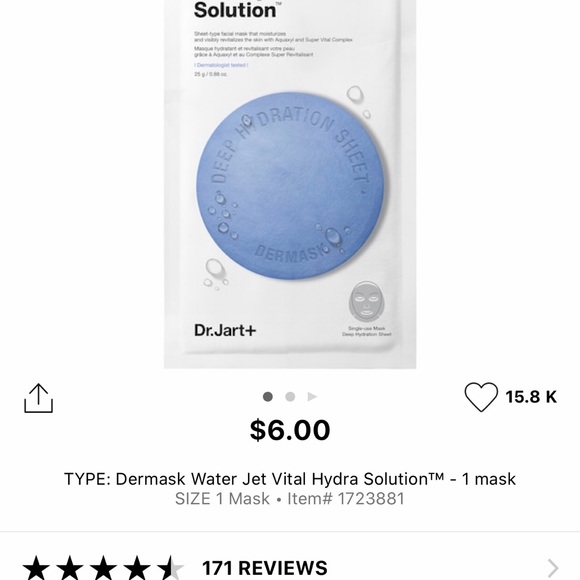 Dr. JART+ mask - Picture 4 of 4